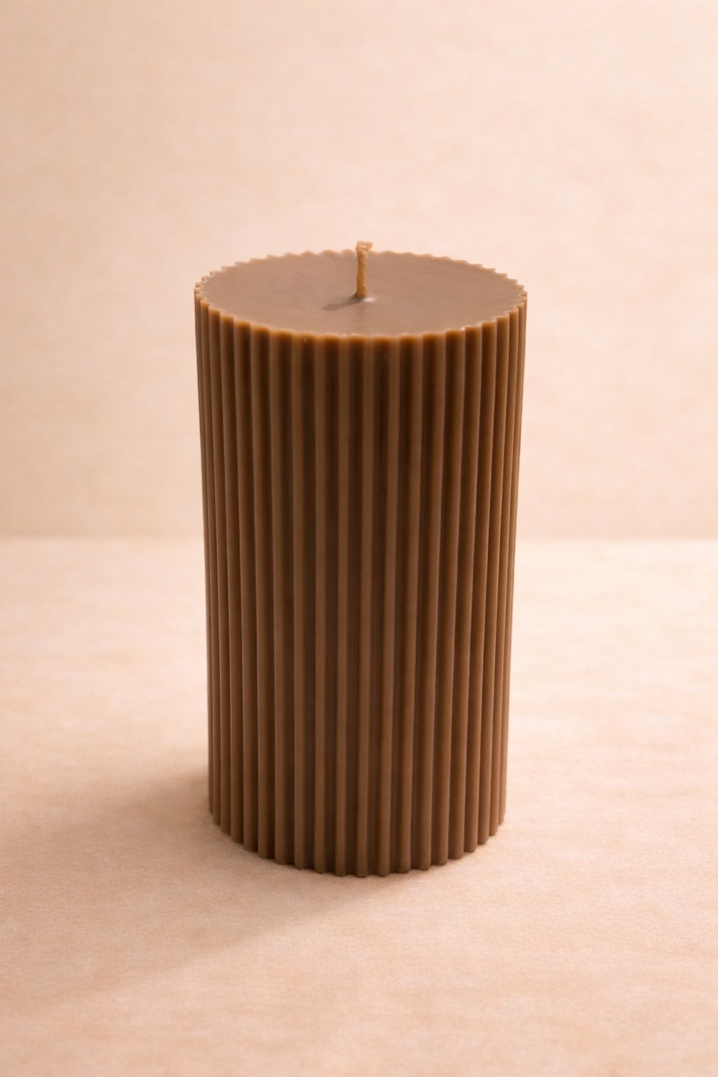 Dusk & Clay — Walnut Ribbed Pillar