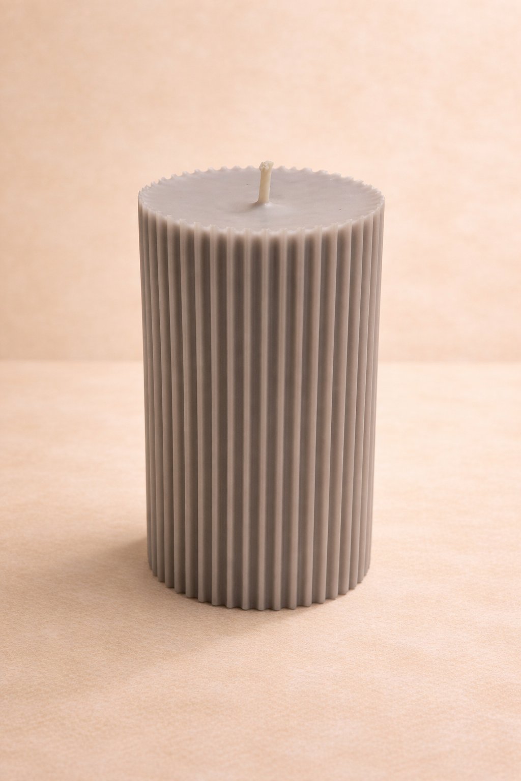 Dusk & Clay — Stone Ribbed Pillar